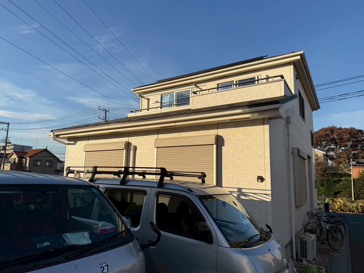 三郷市 屋根塗装 施工前 スレート屋根の状態