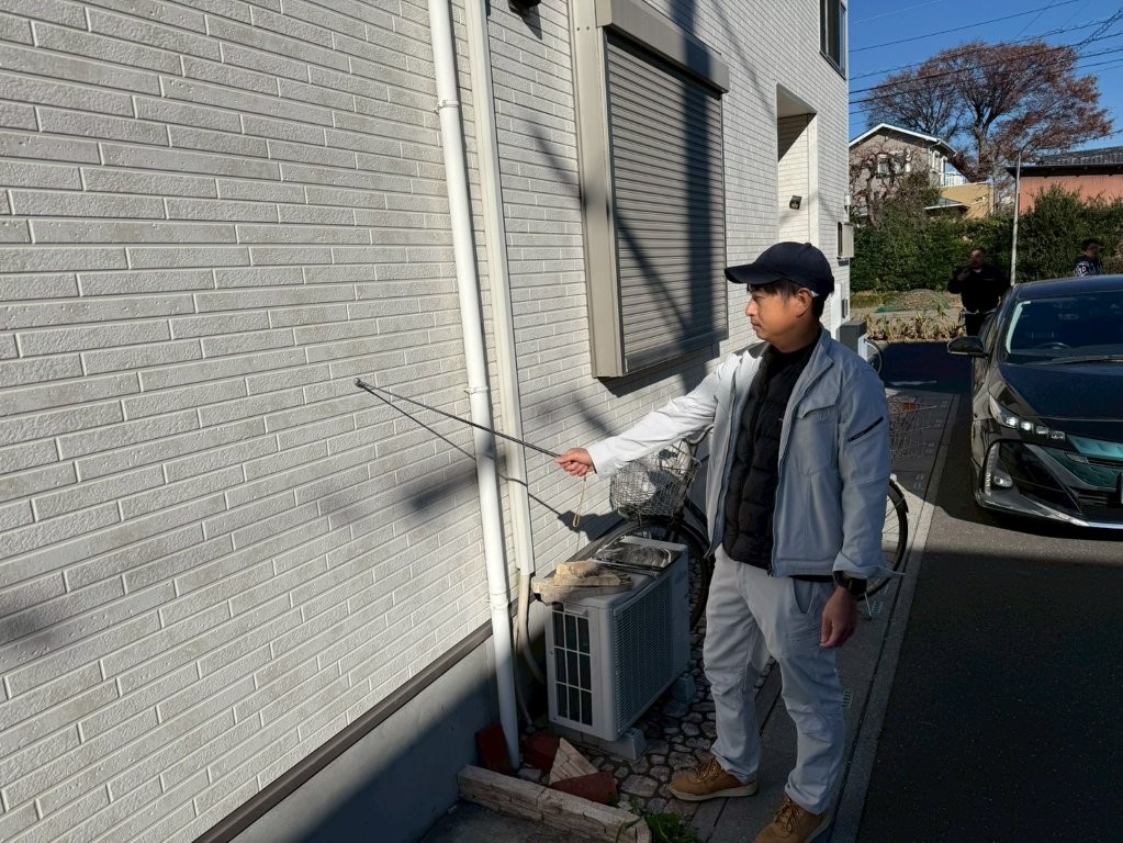 三郷市 外壁診断 サイディング打診による下地確認