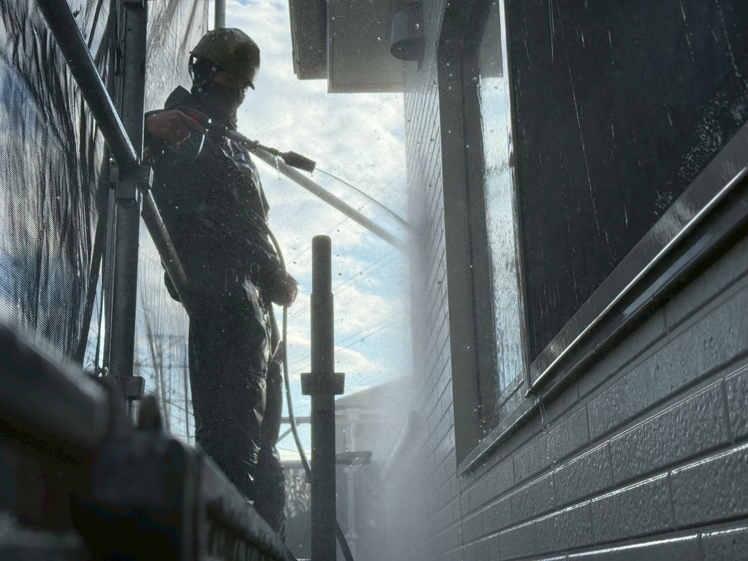 三郷市 外壁塗装 高圧洗浄(外壁)