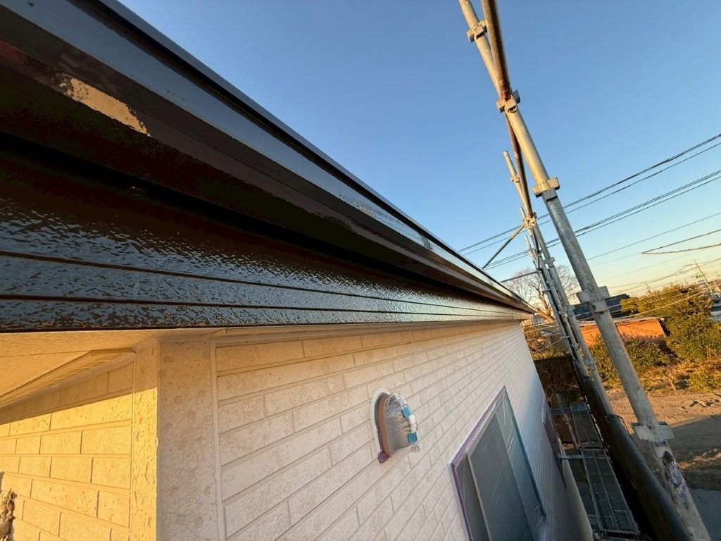 三郷市 付帯部 中塗り 仕上がり