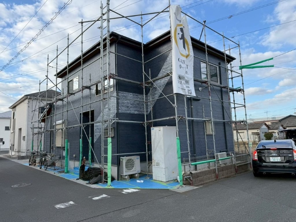 三郷市 足場解体 施工中(外観確認)