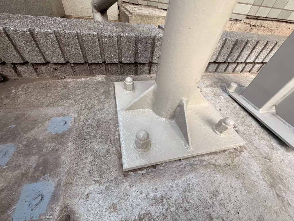 東京都江戸川区西葛西 自転車置き場鉄骨塗装 上塗り後 全景仕上がり