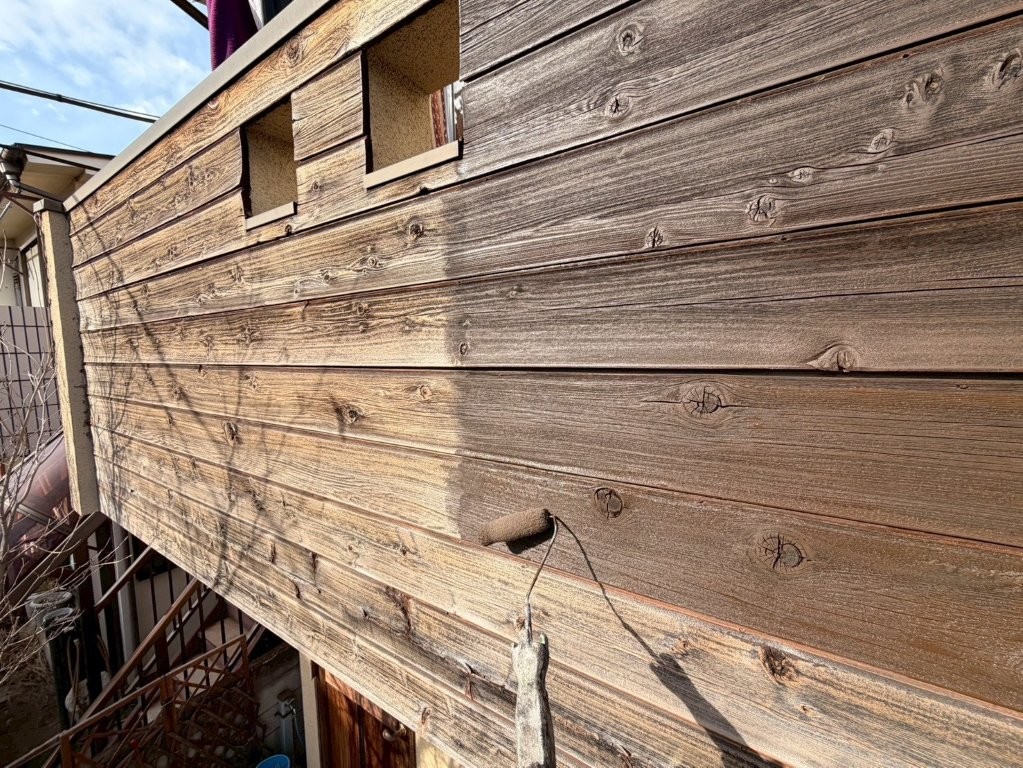 東京都西東京市保谷 木部塗装 木板外壁 オスモカラー塗装