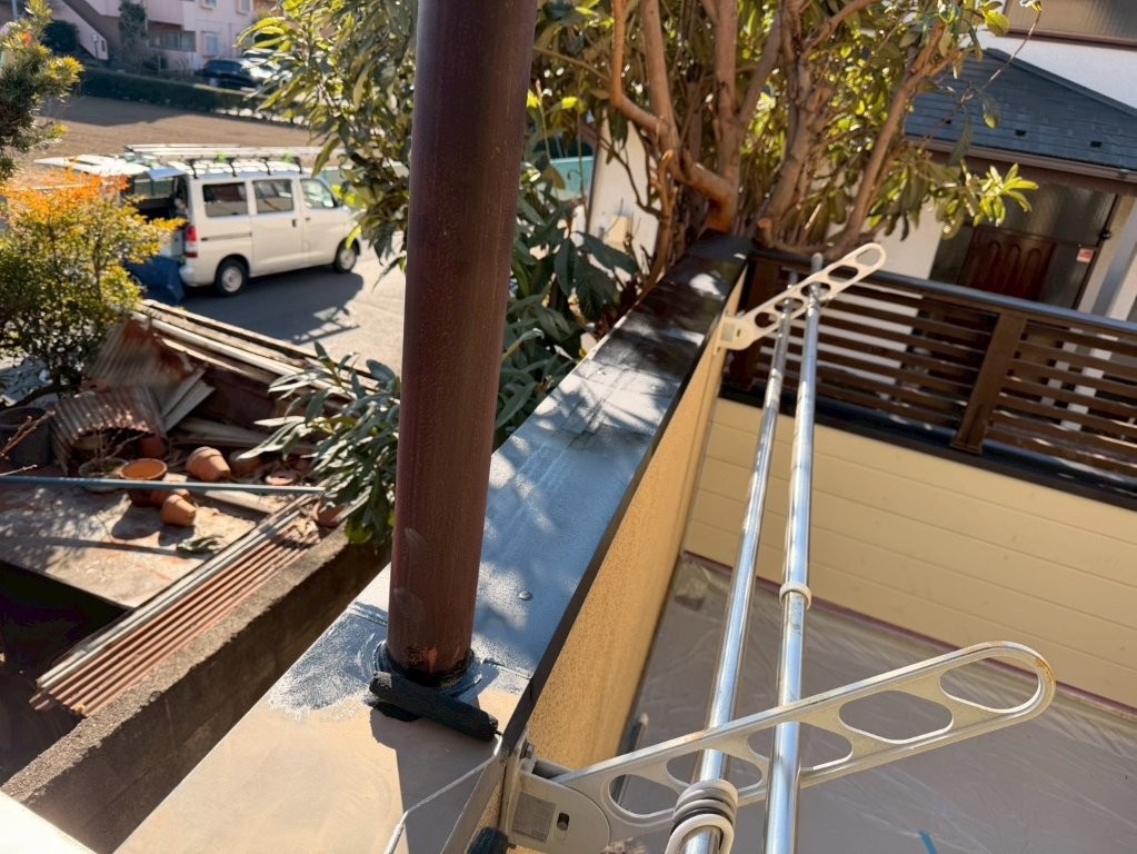 東京都西東京市保谷 鉄部塗装 錆止め塗装 鉄柱