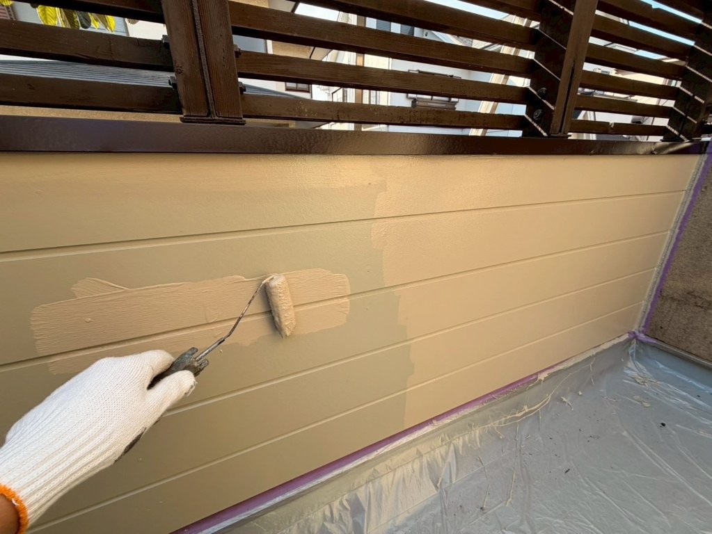 東京都西東京市保谷 サイディング補修塗装 下塗りまたは中塗り作業