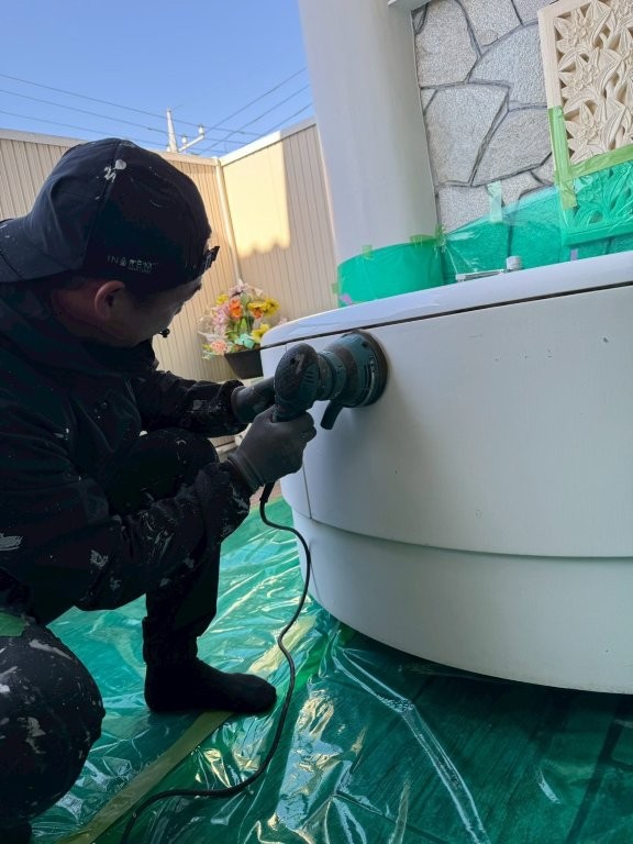 千葉県長生郡長生村 ホテル FRP浴槽再生塗装 サンダーケレン