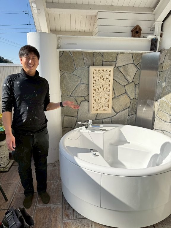 千葉県長生郡長生村 ホテル FRP浴槽再生塗装 施工者写真