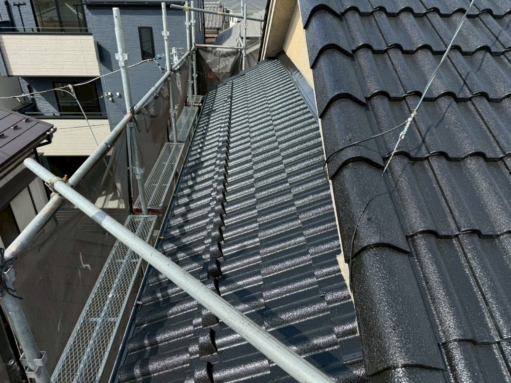 埼玉県三郷市高洲Y様邸 屋根上塗り後の全体確認