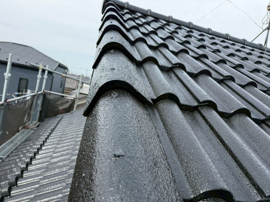 埼玉県三郷市高洲Y様邸 下屋根上塗り後の仕上がり状態