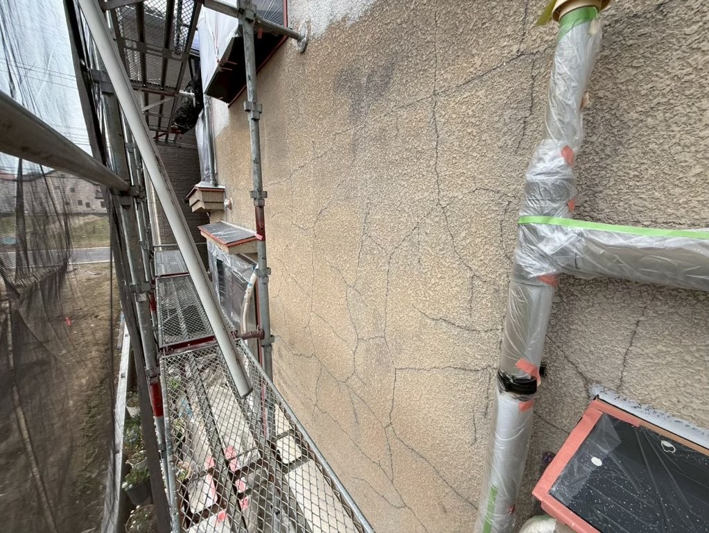 埼玉県三郷市高洲 外壁塗装 下地確認