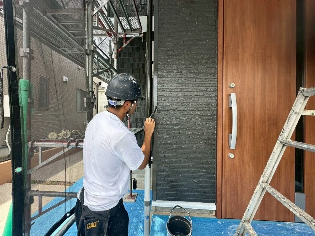 埼玉県さいたま市西区 T様邸 竪樋塗装作業