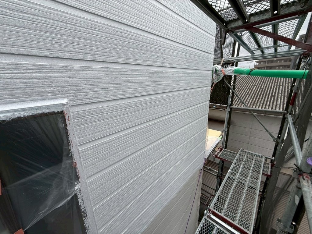 東京都葛飾区 事務所 外壁塗装 塗装後仕上がり確認