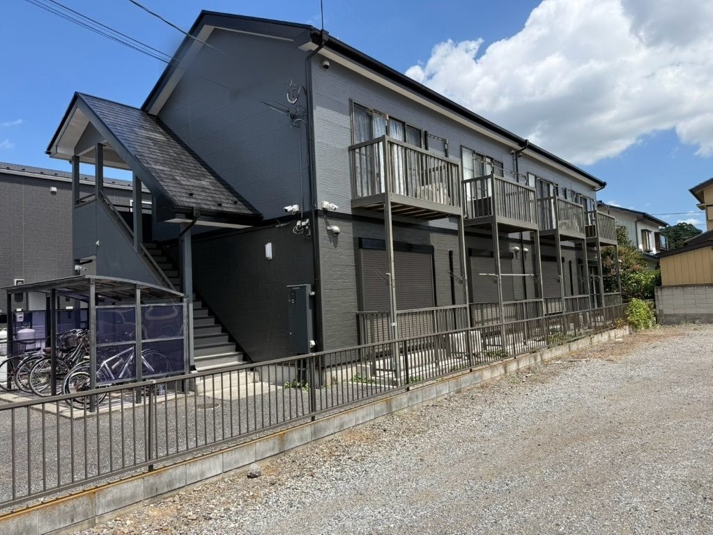 埼玉県越谷市 賃貸アパート 外壁塗装 完工 全景