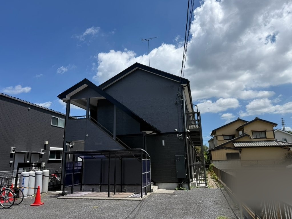 埼玉県越谷市 賃貸アパート 妻面 外壁塗装完工